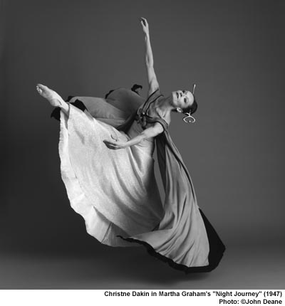 Christine Dakin in Martha GrahamÕs Night Journey (1947)Photo by John Deane