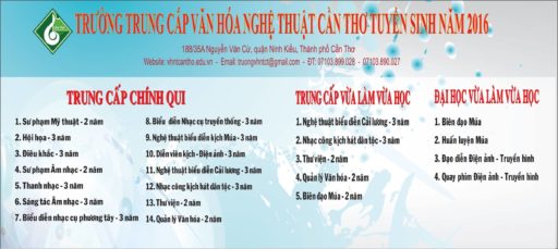 TUYỂN SINH TRUNG CẤP CHÍNH QUY 2016 VHNT Can Tho 3